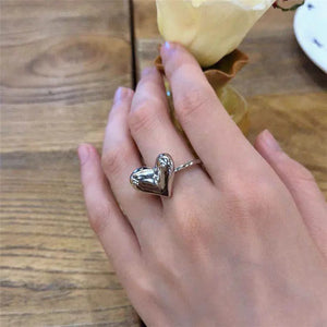 Beating Heart Ring for Children - Silver