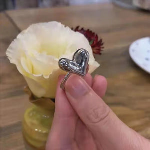 Beating Heart Ring for Children - Silver