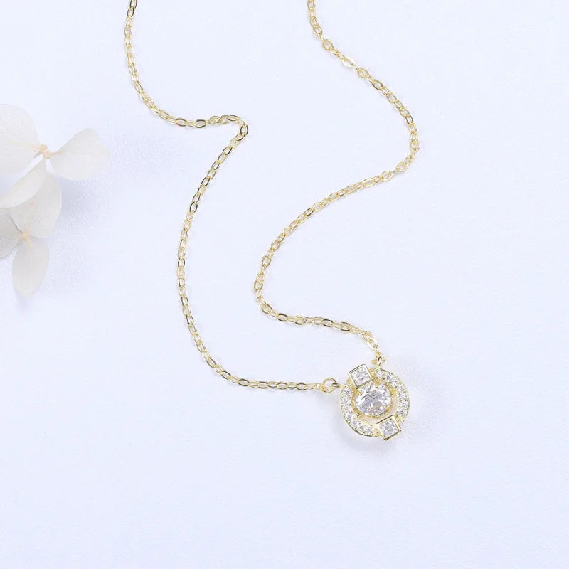 Heart Necklace Flash Pendant Female Dance Silver Jewelry