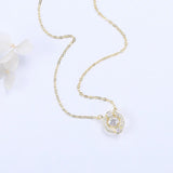 Heart Necklace Flash Pendant Female Dance Silver Jewelry