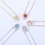 Heart Necklace Flash Pendant Female Dance Silver Jewelry