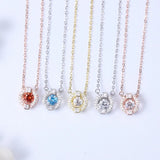 Heart Necklace Flash Pendant Female Dance Silver Jewelry