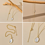 18K Shellfish Pendant Necklace for Women