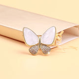 Beaut&Berry Acrylic Butterfly Brooches Unisex Rhinestone Insects Pin