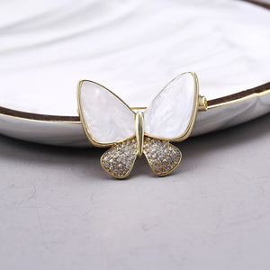Beaut&Berry Acrylic Butterfly Brooches Unisex Rhinestone Insects Pin