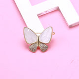 Beaut&Berry Acrylic Butterfly Brooches Unisex Rhinestone Insects Pin