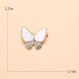 Beaut&Berry Acrylic Butterfly Brooches Unisex Rhinestone Insects Pin
