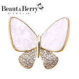Beaut&Berry Acrylic Butterfly Brooches Unisex Rhinestone Insects Pin