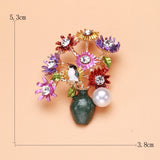 Sunflower Enamel Brooch Pin for Wedding Banquet Party