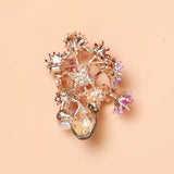 Sunflower Enamel Brooch Pin for Wedding Banquet Party