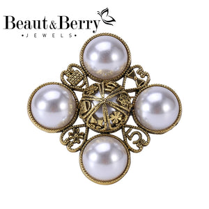 Baroque Pearl Lady Brooch Wedding Party Pin Gift Office Dress Accessory