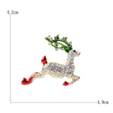 Christmas Tree Santa Claus Snowman Brooch Wreath Stockings Elk Brooch