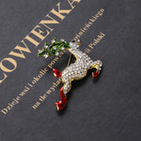 Christmas Tree Santa Claus Snowman Brooch Wreath Stockings Elk Brooch