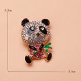 Bamboo Panda Brooch for Women Elegant Animal Party Pin