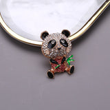 Bamboo Panda Brooch for Women Elegant Animal Party Pin