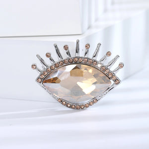 Beaut&Berry Devil's Eye Glass Lady Brooch Wedding Party Pin Gift