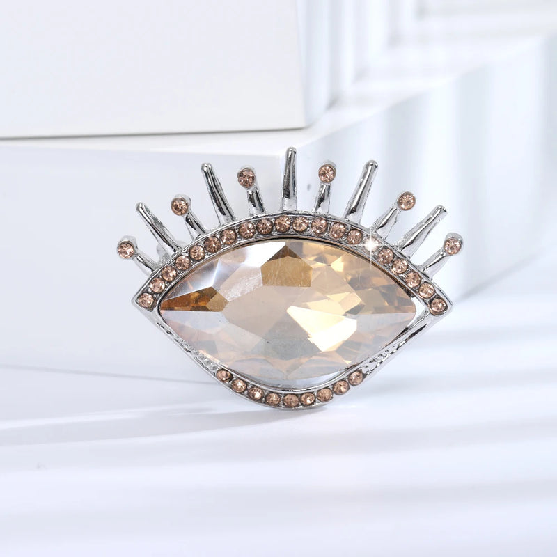 Beaut&Berry Devil's Eye Glass Lady Brooch Wedding Party Pin Gift