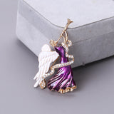 Beaut&Berry Drip Angel Goddess Brooch Women's Fine Brooch