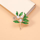 Beaut&Berry Drip Oil Plant Brooch Ladies Office Gift