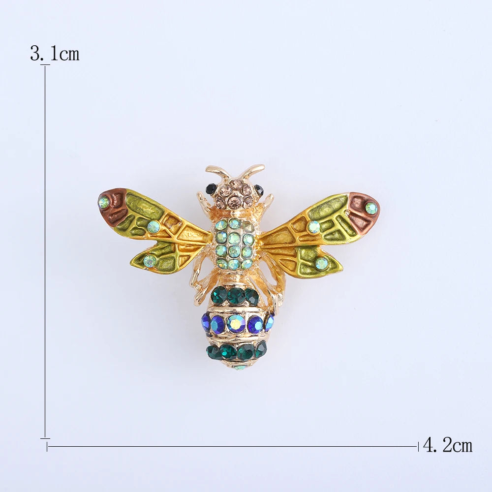 Elegant Bee Lady Brooch in Dripping Colored Design