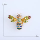Elegant Bee Lady Brooch in Dripping Colored Design