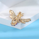 Elegant Bee Lady Brooch in Dripping Colored Design