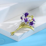 Orchid Lady Brooch Wedding Party Gift Pin Office Accessories