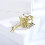 Orchid Lady Brooch Wedding Party Gift Pin Office Accessories