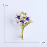 Orchid Lady Brooch Wedding Party Gift Pin Office Accessories