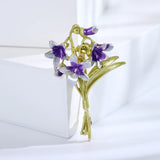 Orchid Lady Brooch Wedding Party Gift Pin Office Accessories