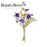Orchid Lady Brooch Wedding Party Gift Pin Office Accessories