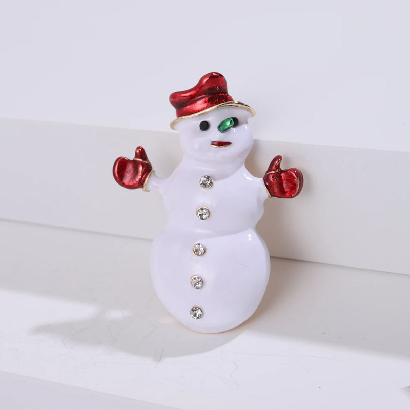 Beaut&Berry Dripping Snowman Christmas Brooch