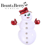 Beaut&Berry Dripping Snowman Christmas Brooch