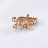 Beaut&Berry Drop Oil Skate Snowman Christmas Brooch