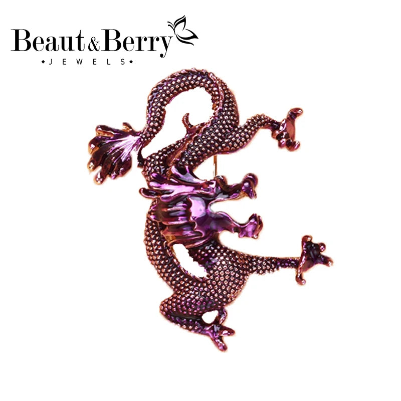 Enamel Flying Dragon Brooch for Women Unisex - Pride Dragon Pin