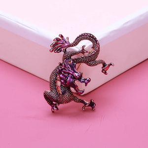 Enamel Flying Dragon Brooch for Women Unisex - Pride Dragon Pin