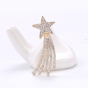 Beaut&Berry Five-Pointed Star Fringe Ladies Brooch