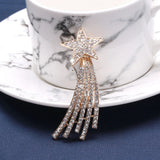 Beaut&Berry Five-Pointed Star Fringe Ladies Brooch