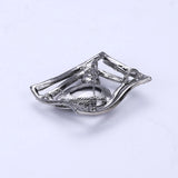 Geometric Glass Brooch Lady's Wedding Party Gift Pin