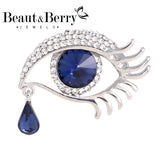 Glass Rhinestone Tear Brooch Wedding Gift Pin Office Accessories