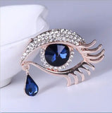 Glass Rhinestone Tear Brooch Wedding Gift Pin Office Accessories