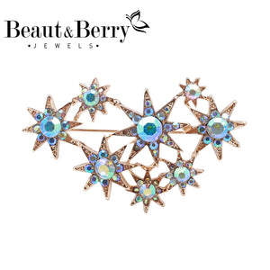 Beaut&Berry Gypsophila Lady Brooch Star Brooch Wedding Party Gift Office Accesso