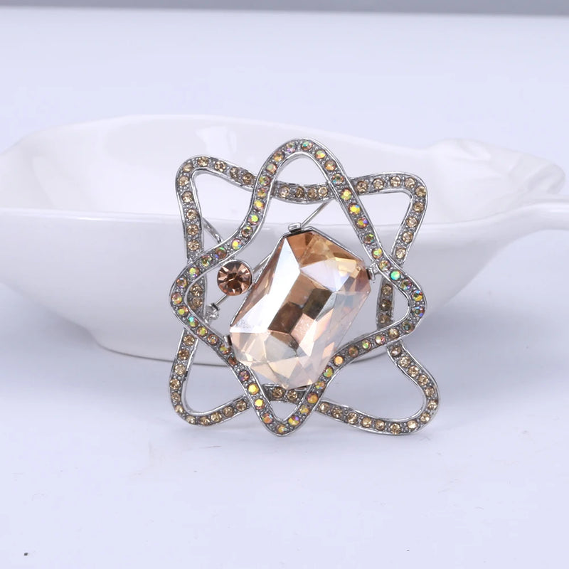 Beaut&Berry Glass Brooch Wedding Party Pin Office Accessory