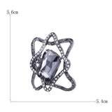 Beaut&Berry Glass Brooch Wedding Party Pin Office Accessory