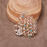 Beaut&Berry Peacock Brooch Lady Brooch Office Gift Wedding Party Festive Brooch
