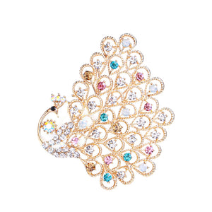 Beaut&Berry Peacock Brooch Lady Brooch Office Gift Wedding Party Festive Brooch