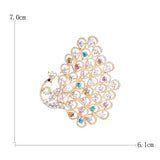 Beaut&Berry Peacock Brooch Lady Brooch Office Gift Wedding Party Festive Brooch