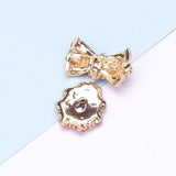 Beaut&Berry Pearl Bow Pendant Ladies Brooch Silver 2 Office Pin