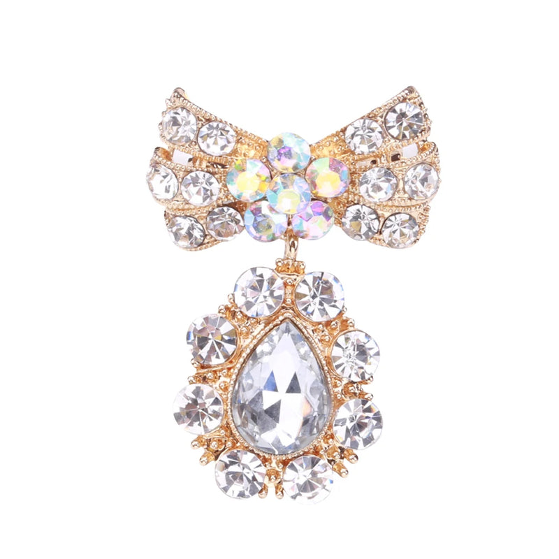 Beaut&Berry Pearl Bow Pendant Ladies Brooch Silver 2 Office Pin