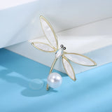 Beaut&Berry Pearl Dragonfly Brooch Women's Dress Accessory